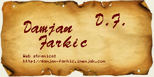 Damjan Farkić vizit kartica